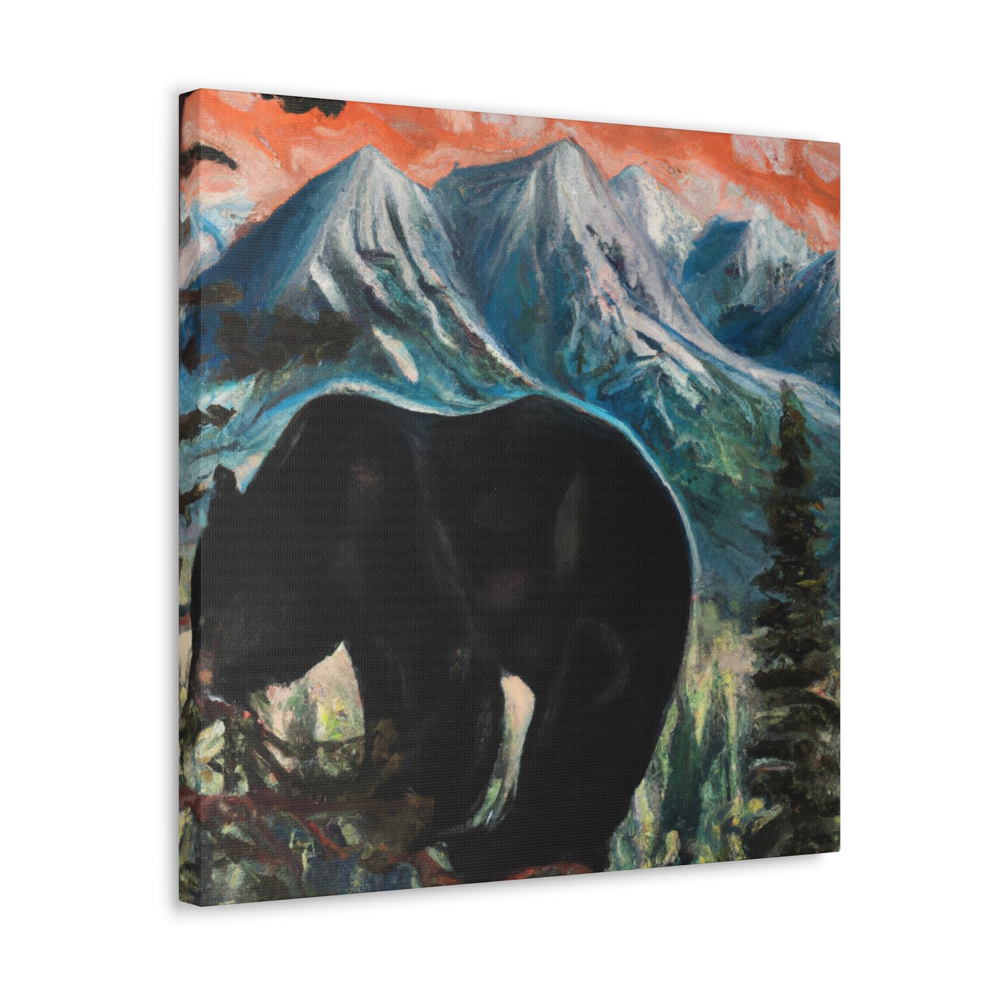 "Black Bear Unfathomable" - Canvas