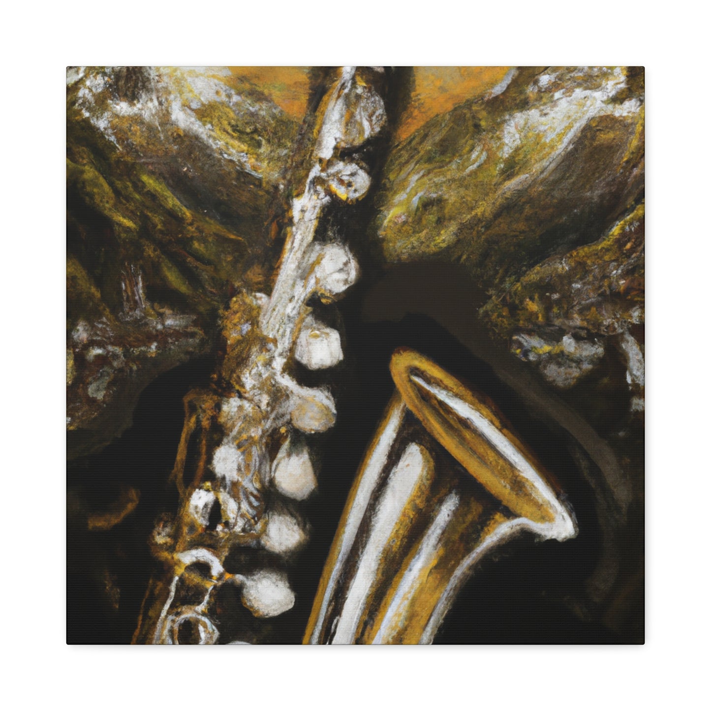 "Clarinet in Reflection" - Canvas