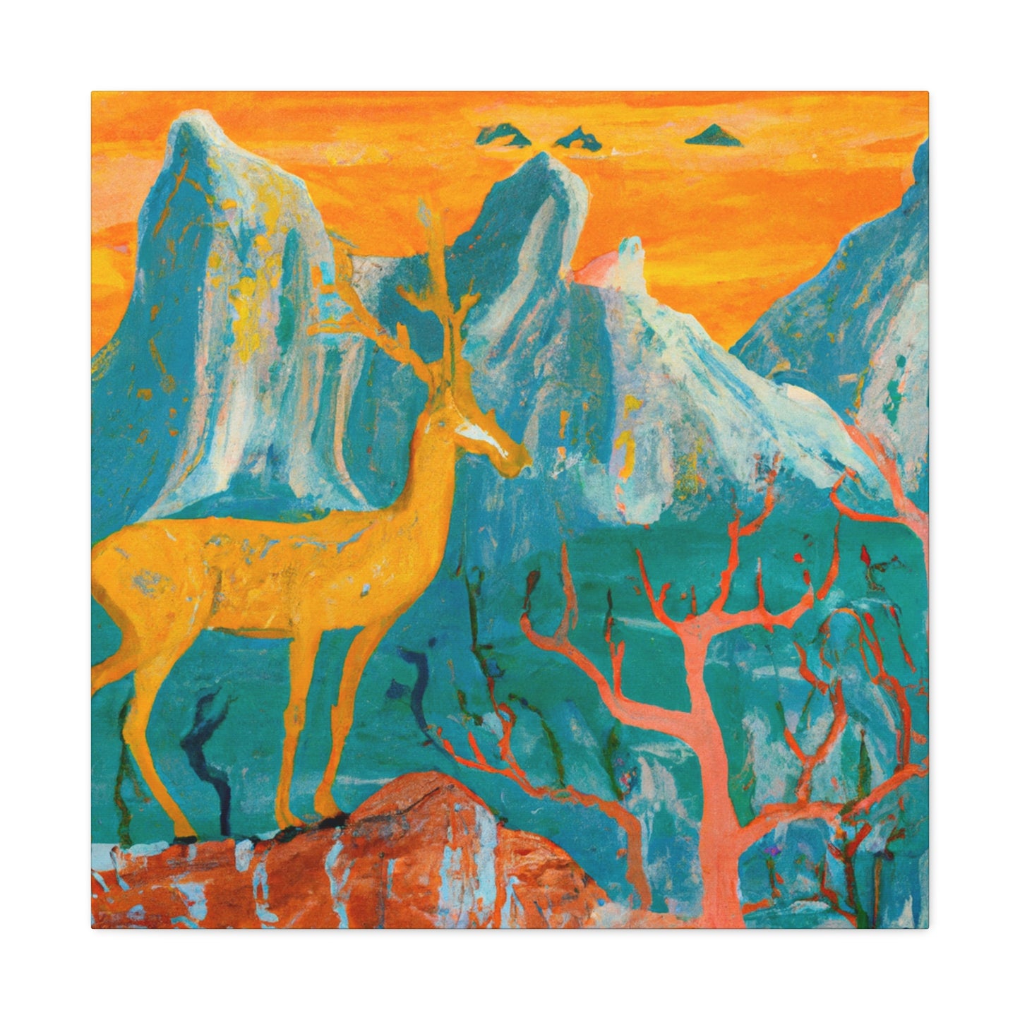 Deer in the Forest - Canvas