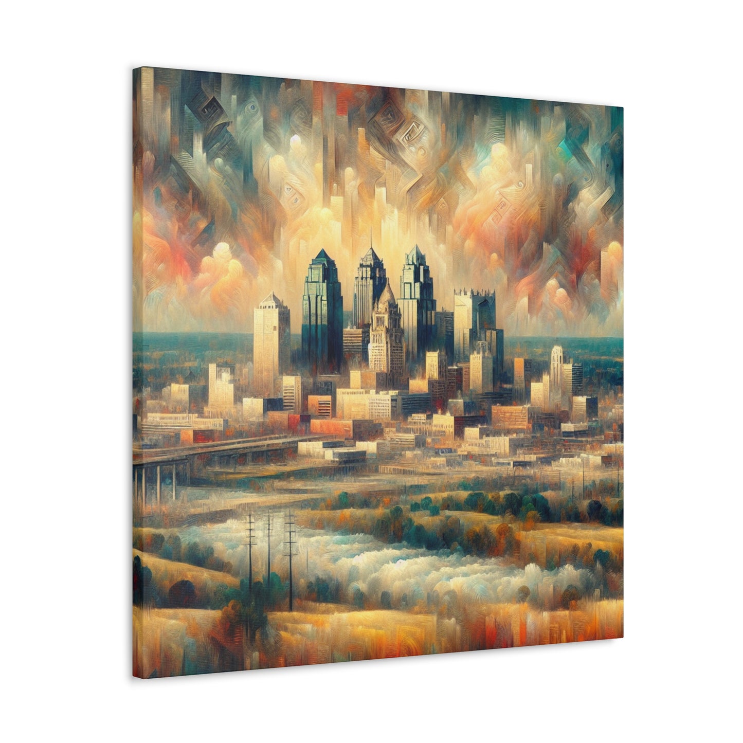 "Urban Kaleidoscope: Kansas City" - Canvas