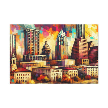 "Vibrant Austin Hues" - Canvas