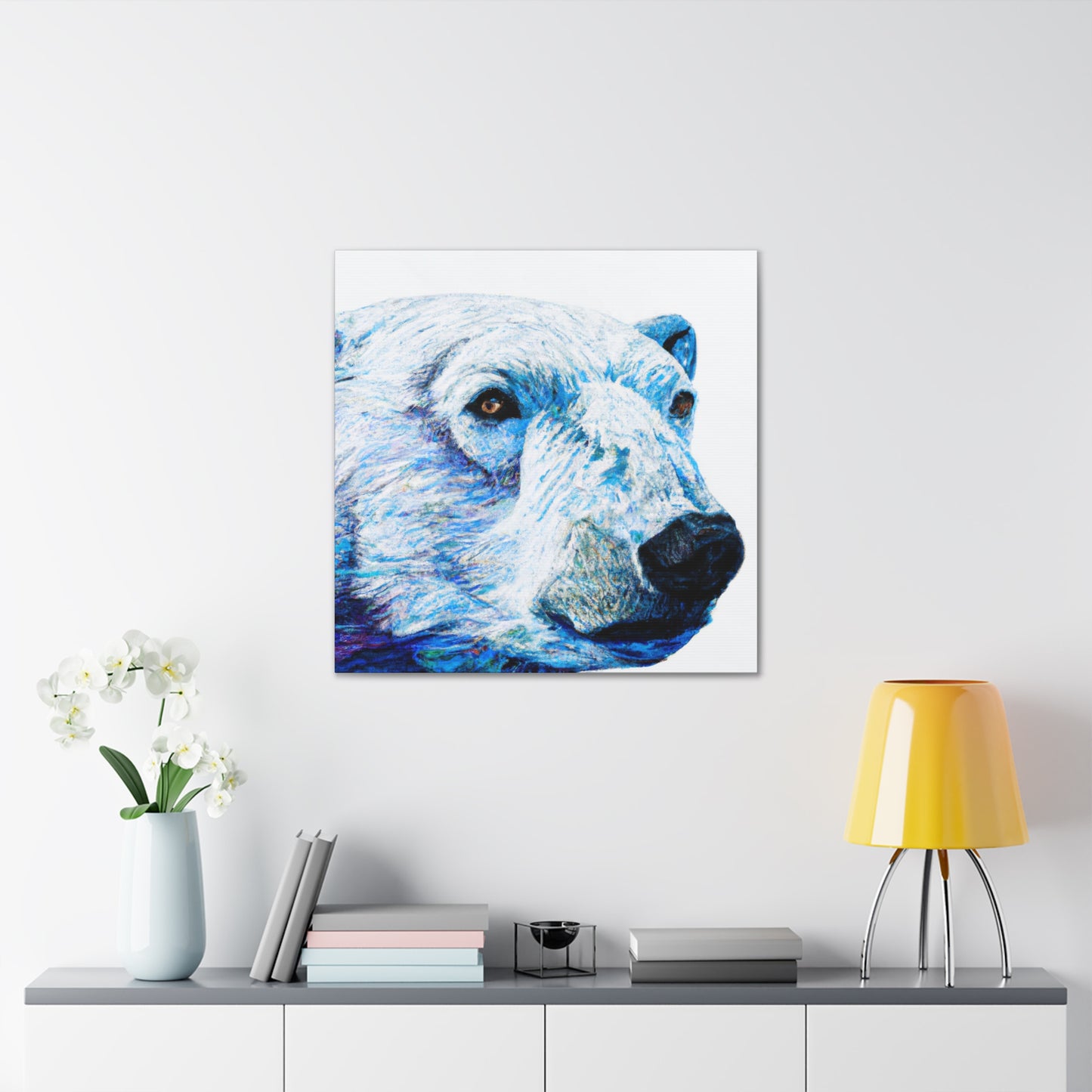 "Polar Bear in Hyperrealism" - Canvas