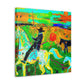 "Horses in Pastures Content" - Canvas