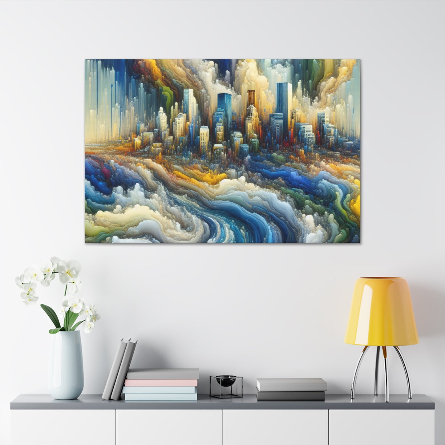 "Cityscape Serenity: Portland" - Canvas