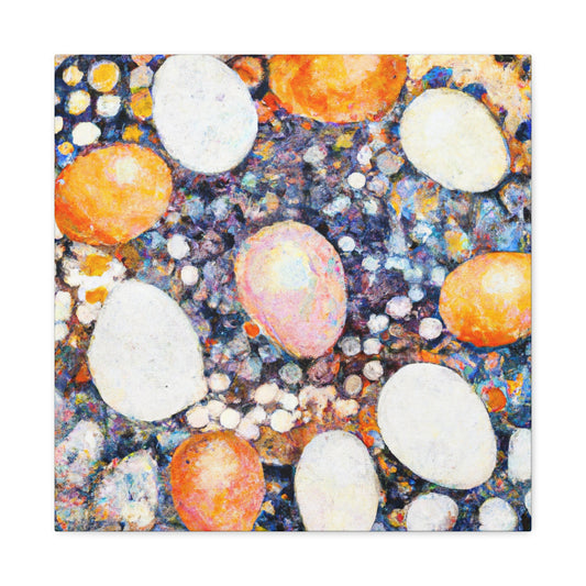 Eggs in Pointillism - Canvas