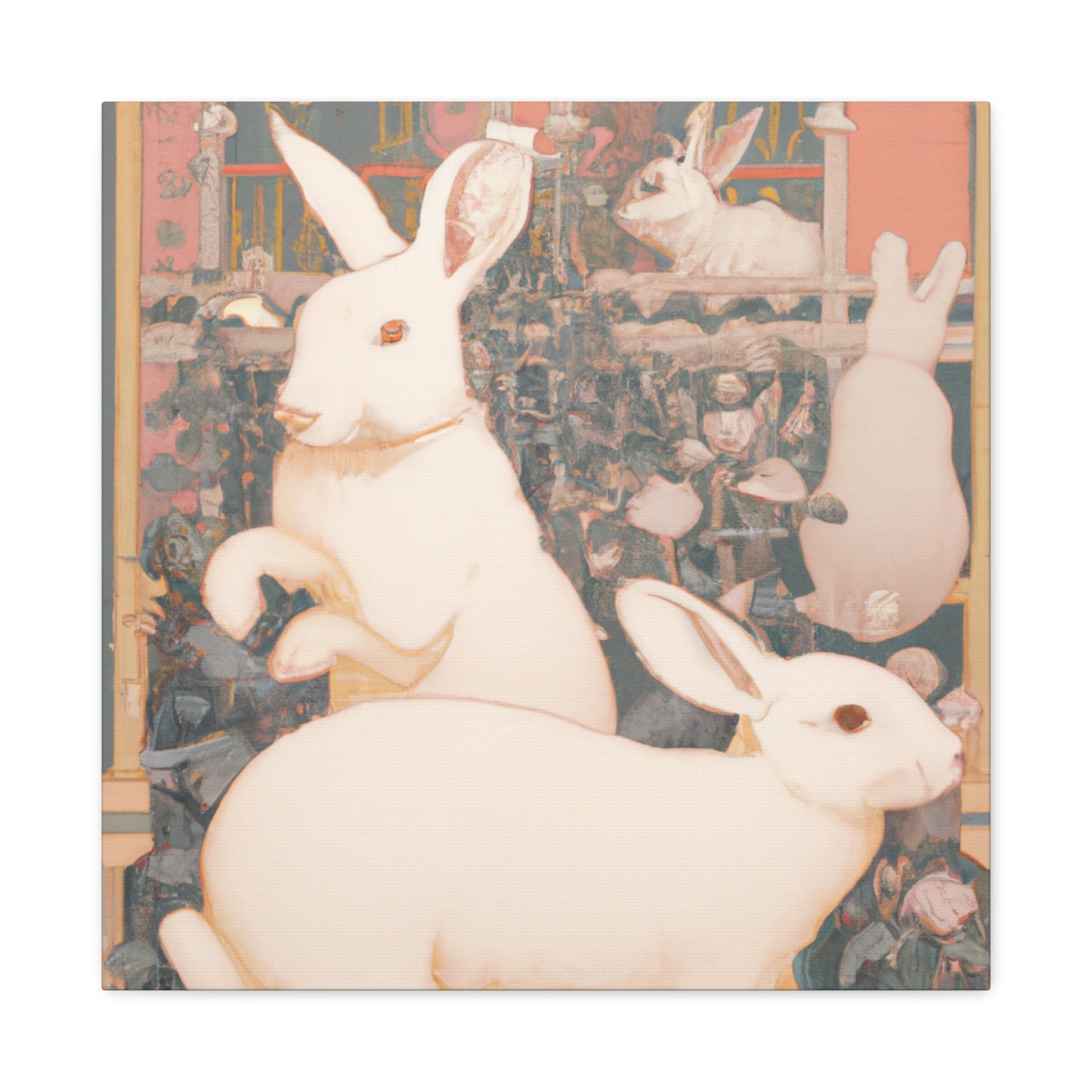 Rabbit in Springtime. - Canvas