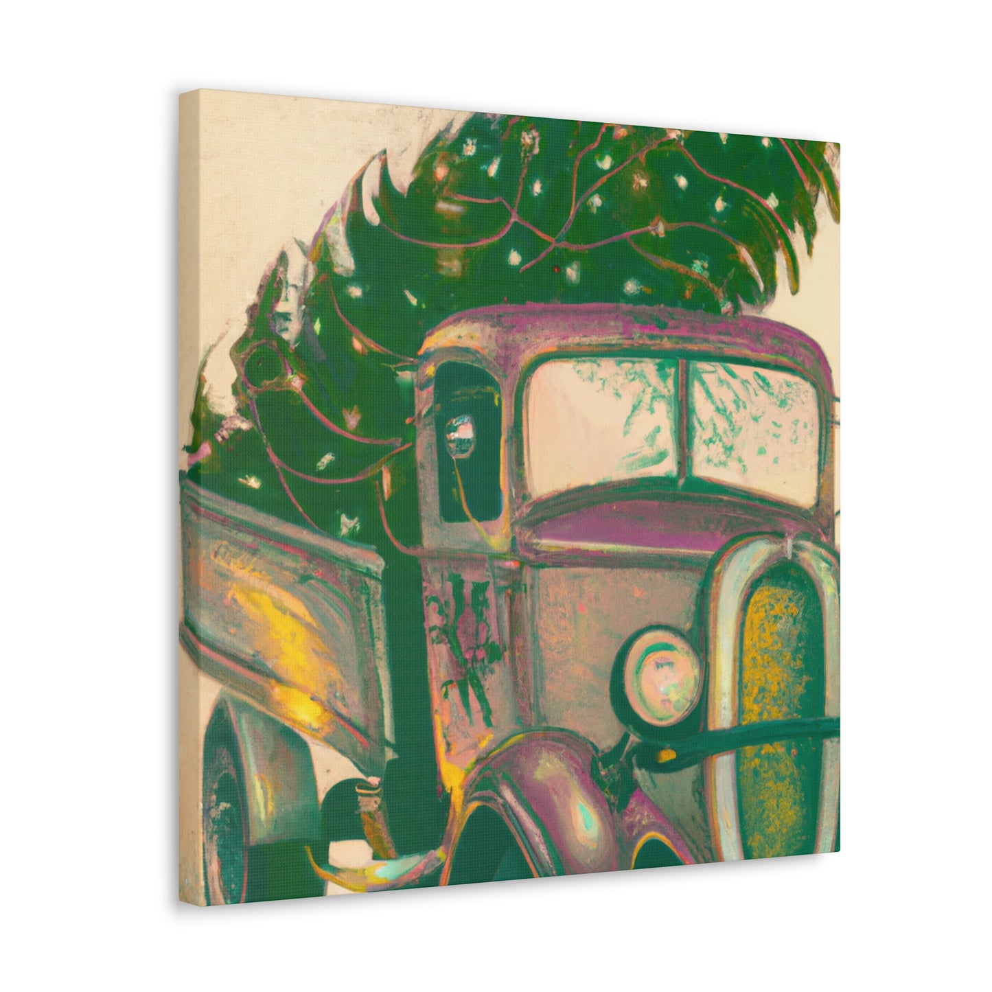 "Christmas Delivery By Truck" - Canvas