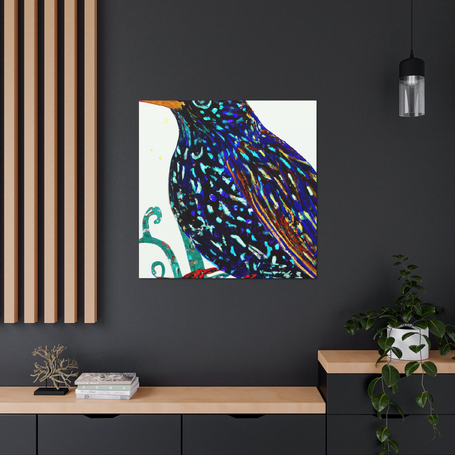 European Starling Reflection - Canvas