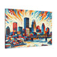 "Colonial Riverfront Charm" - Canvas