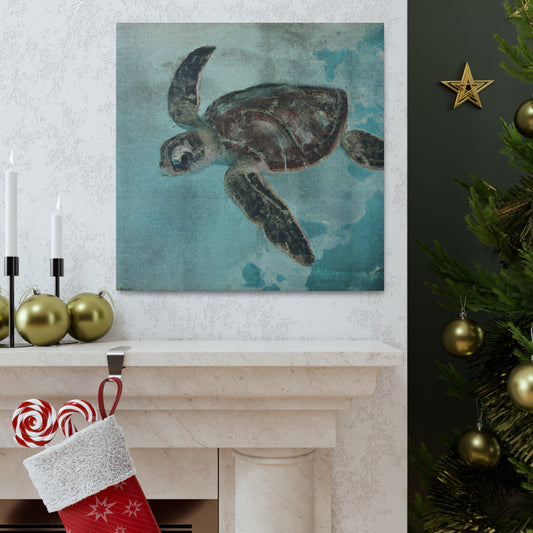 Sea Turtle Slumbering - Canvas