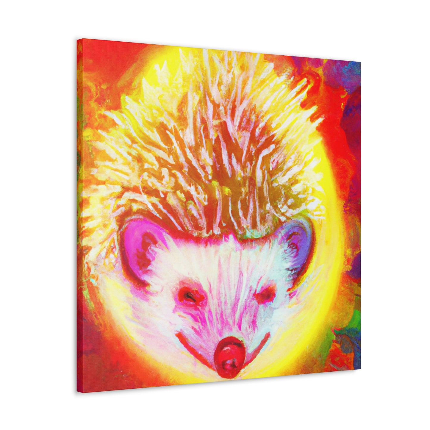 Hedgehog in Bloom. - Canvas