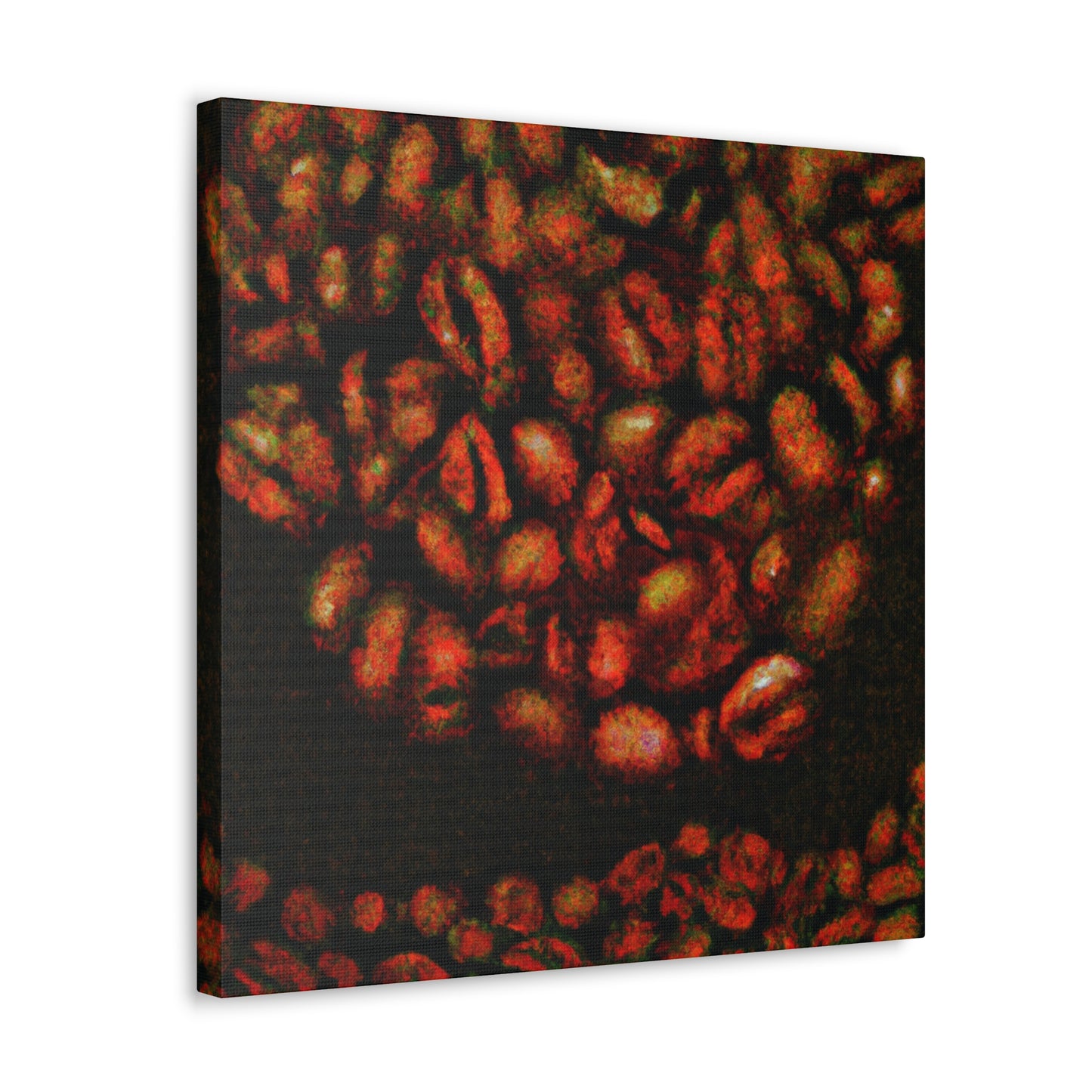 "Coffee Bean Pointillism" - Canvas