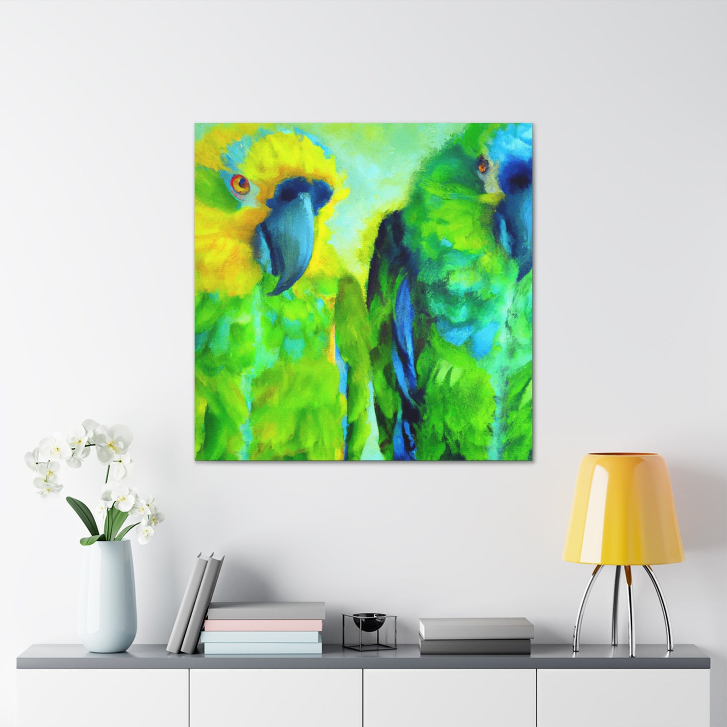 Amazon Parrots Jubilance - Canvas