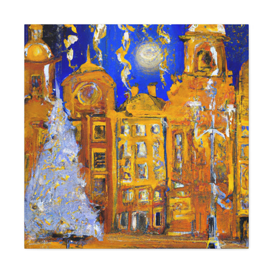 "City Square Splendor Scene" - Canvas