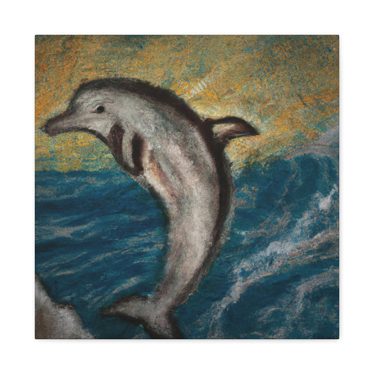 Dolphin Dance in Nature - Canvas