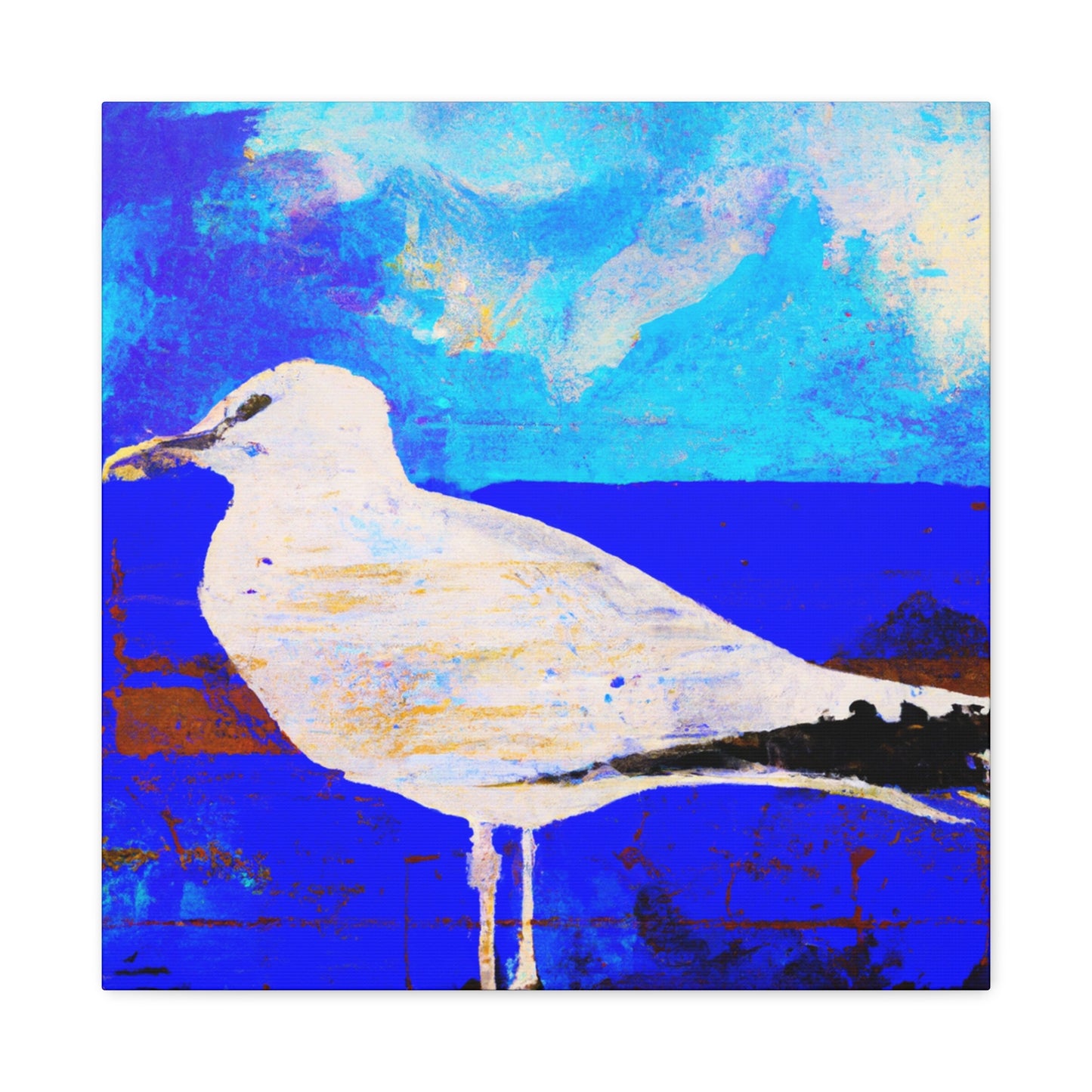 Seagulls Over Sea - Canvas