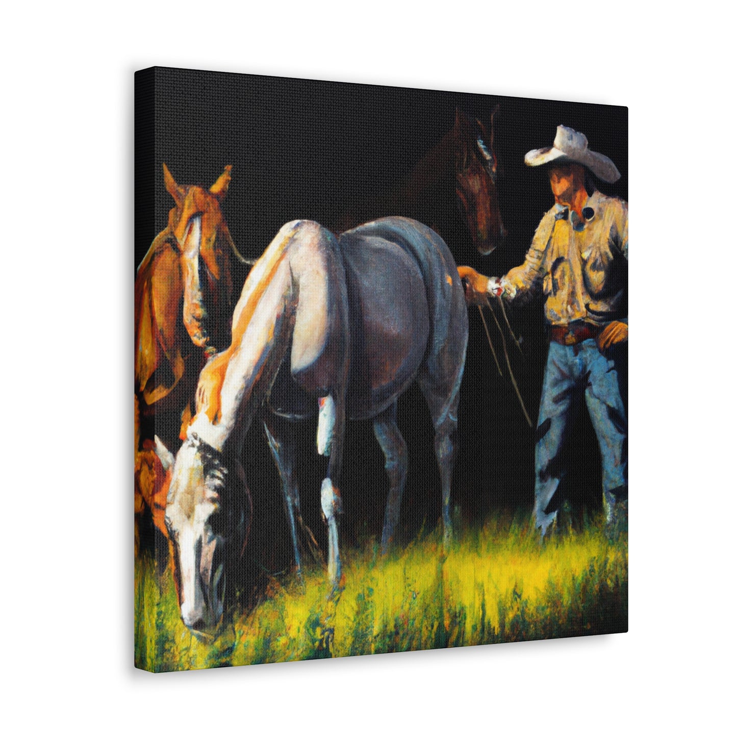 "Horses in Repose" - Canvas