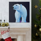 "Polar Bear in Snow" - Canvas