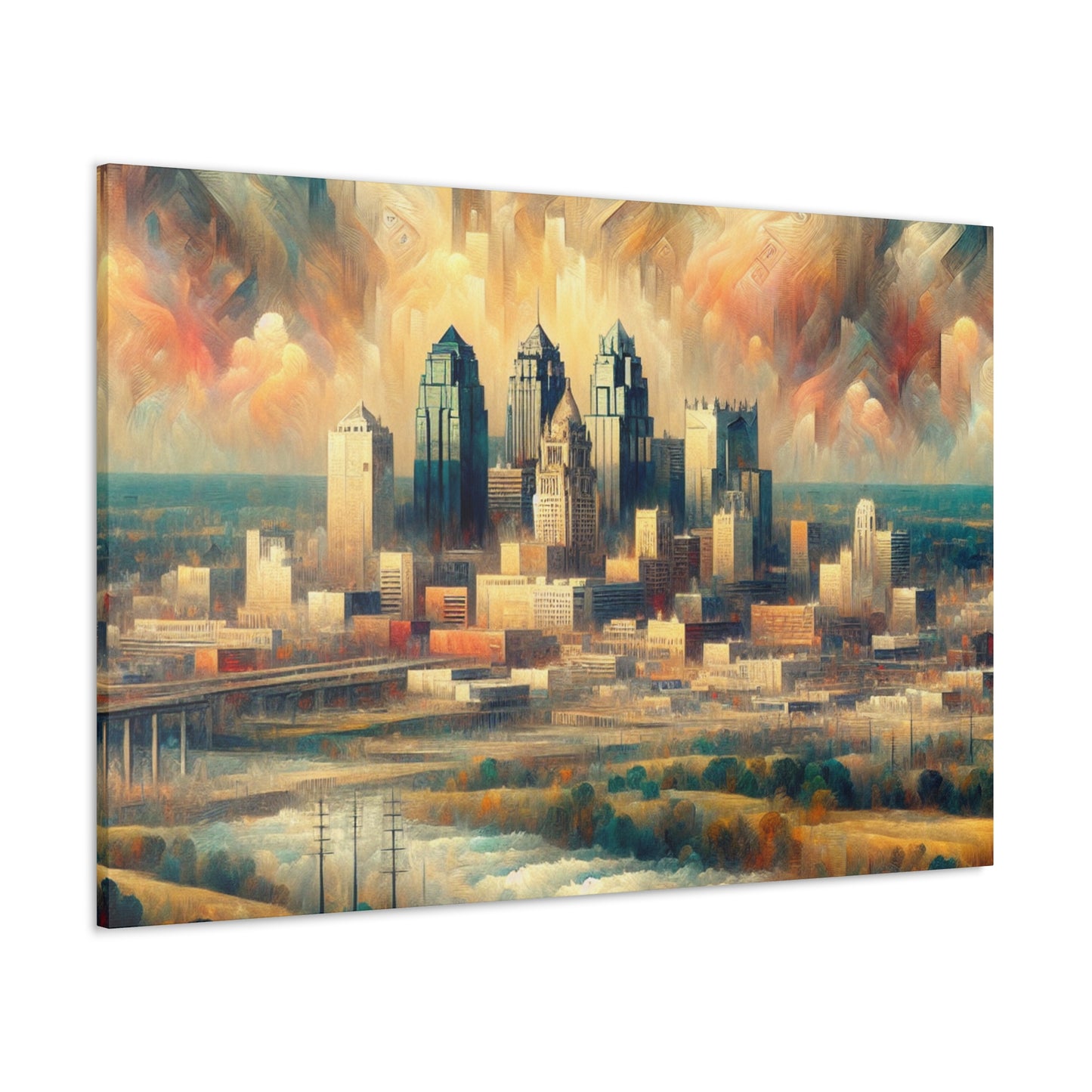 "Urban Kaleidoscope: Kansas City" - Canvas