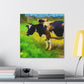 "Cow grazing, Impressionism" - Canvas