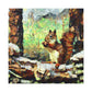 Squirrels in Post-Impressionism - Canvas