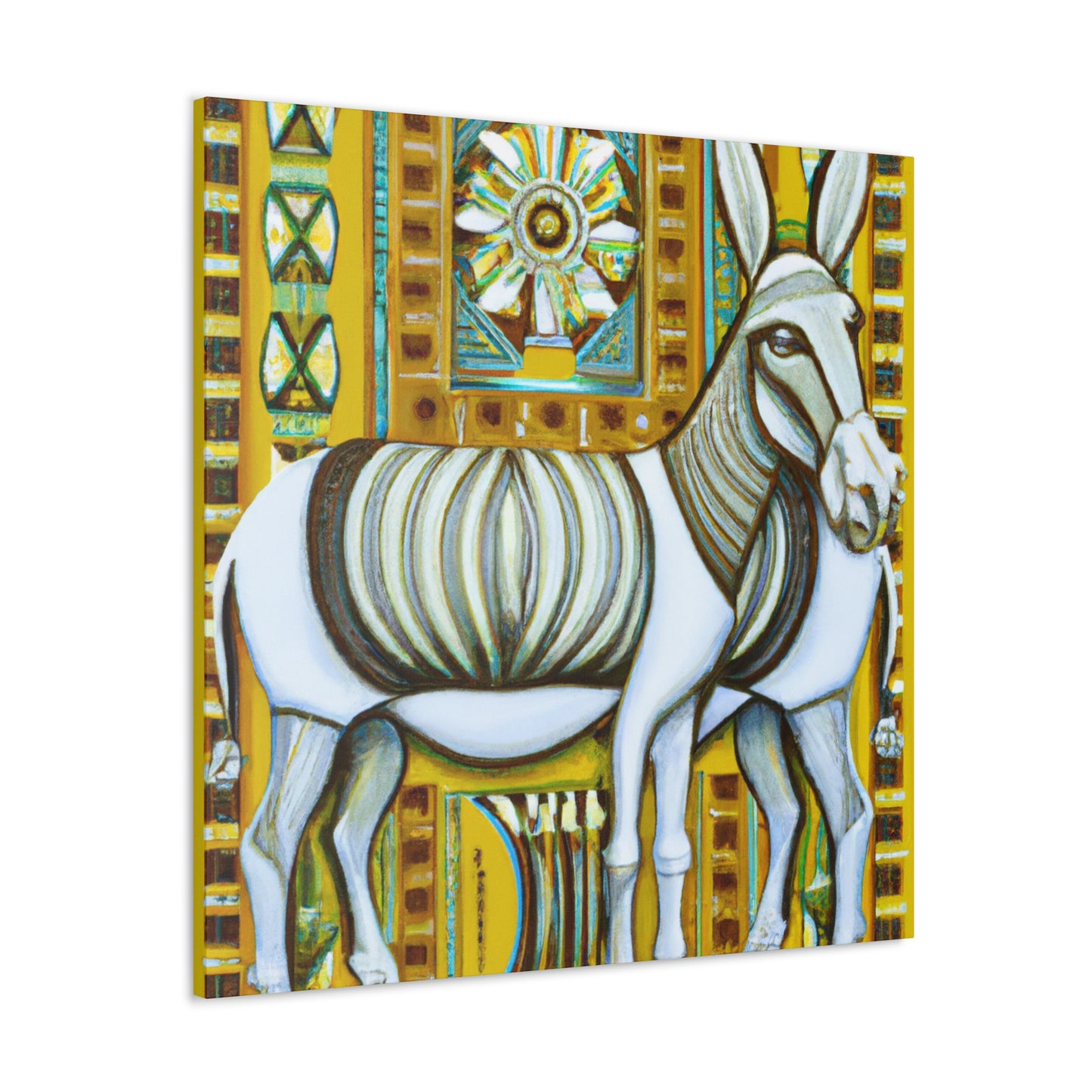 "Donkey in Deco Style" - Canvas