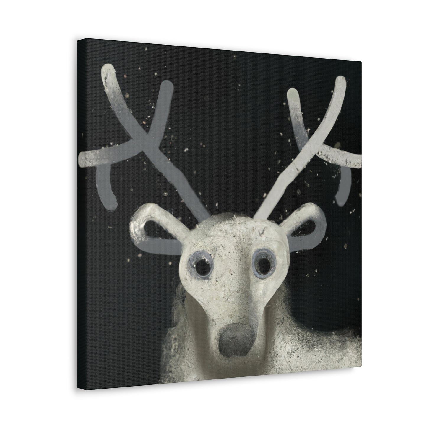 Reindeer in Blizzard - Canvas