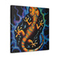 "Lizard in Art Deco" - Canvas