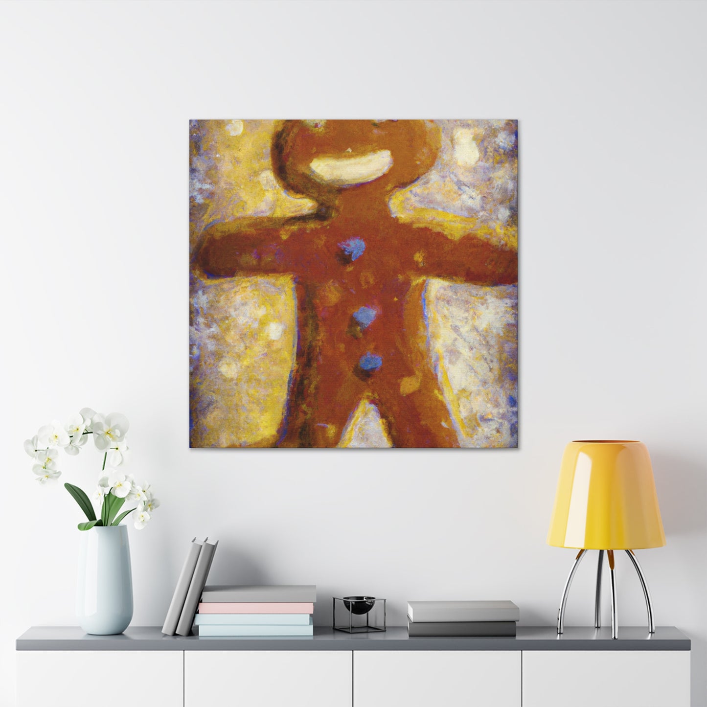 Gingerbread Man Dances - Canvas