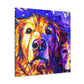 "Golden Retriever Dreamscape" - Canvas