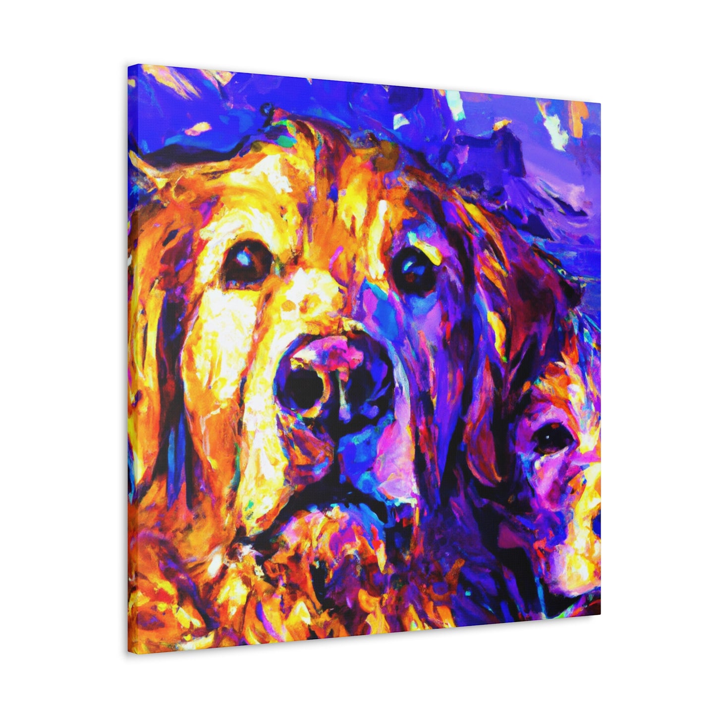 "Golden Retriever Dreamscape" - Canvas