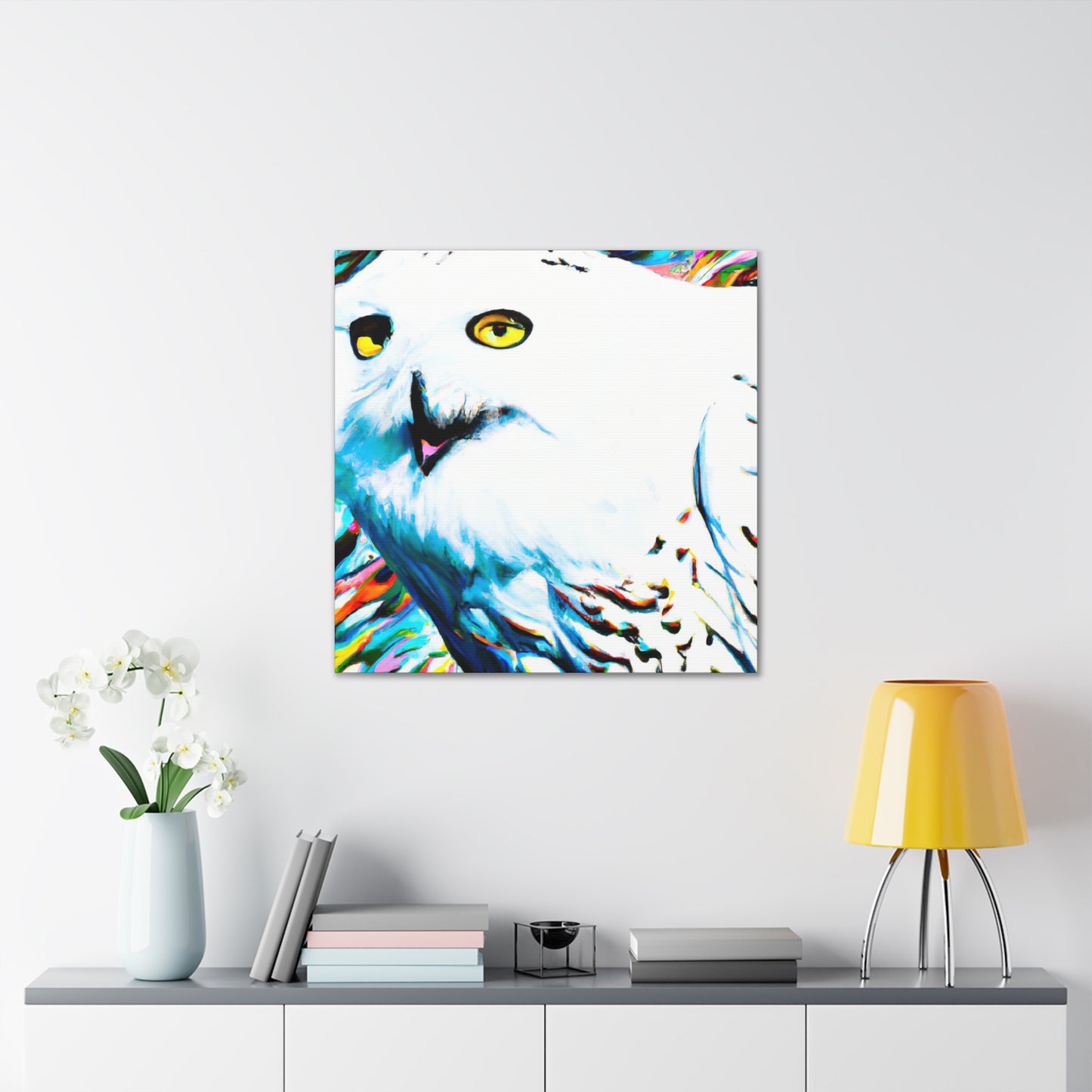 Snowy Owl Magic Glow - Canvas