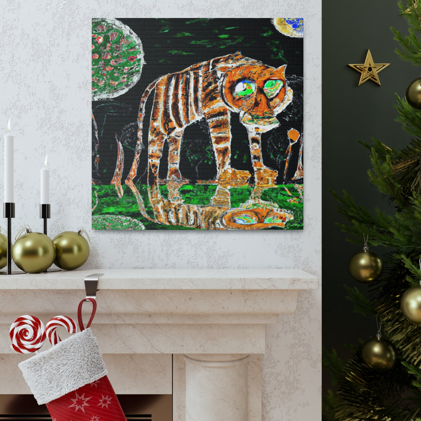 "Tiger on a Star" - Canvas