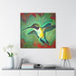 "Hummingbird in Sapphire Flight" - Canvas