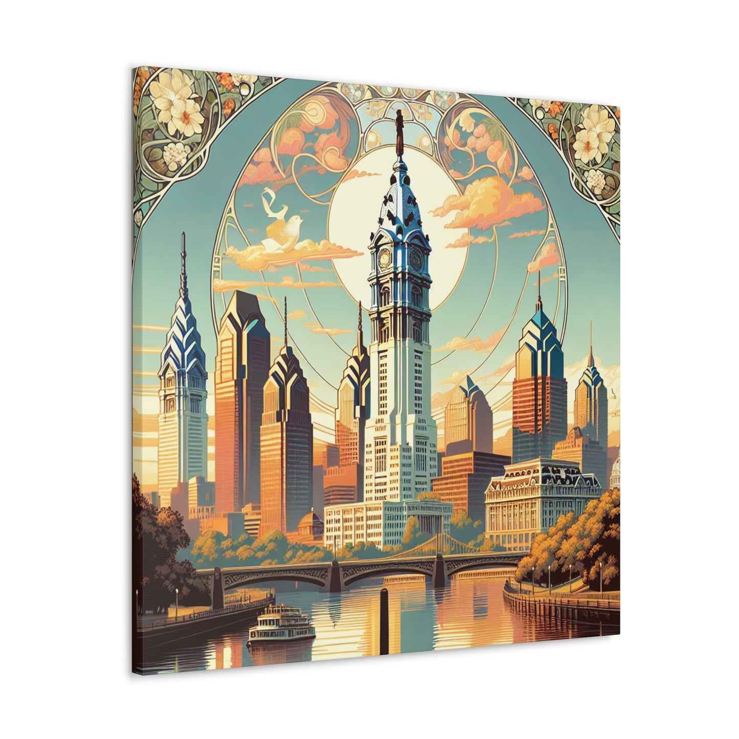 Glimmering Emerald Philadelphia - Canvas