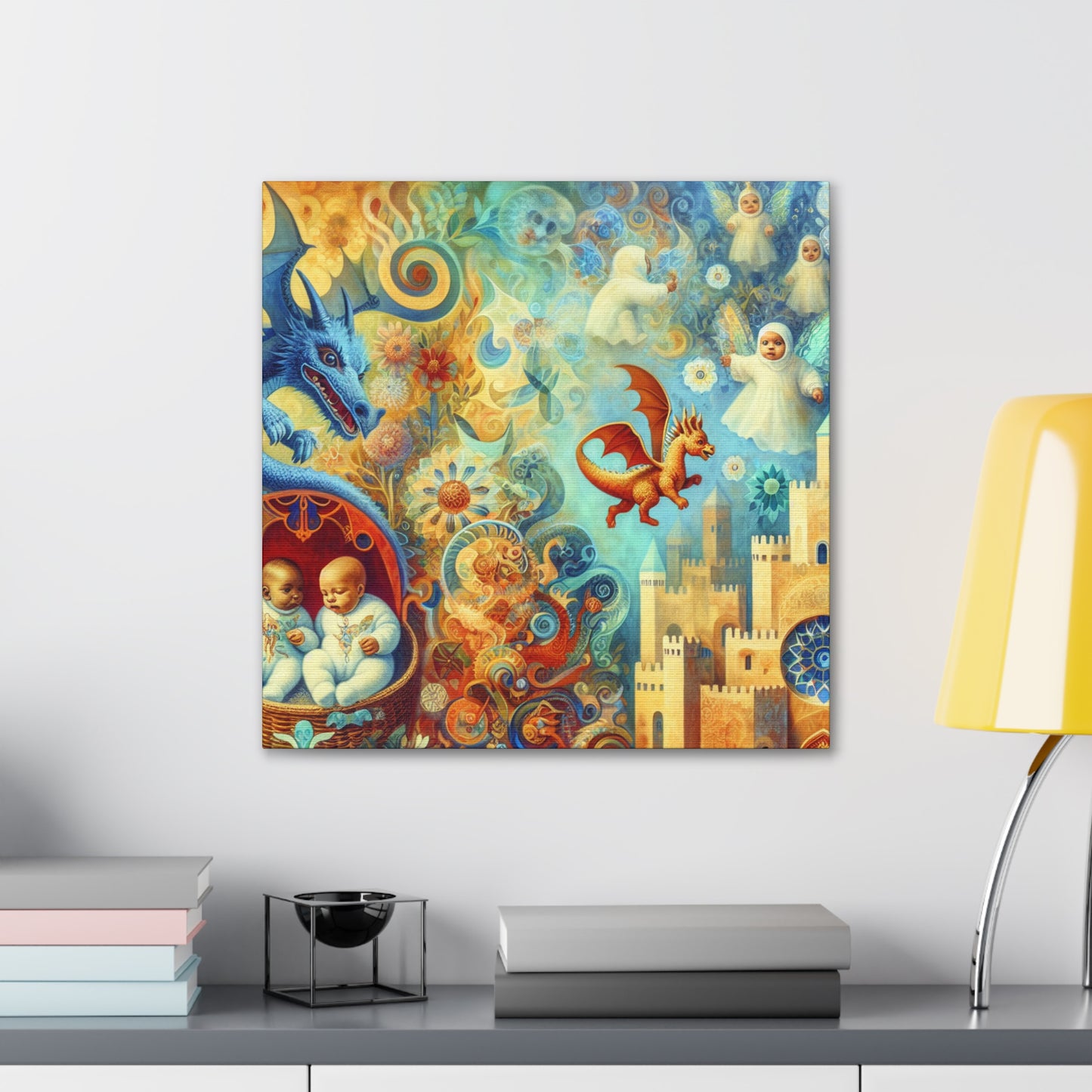 Whimsical Dragon Kingdom - Canvas