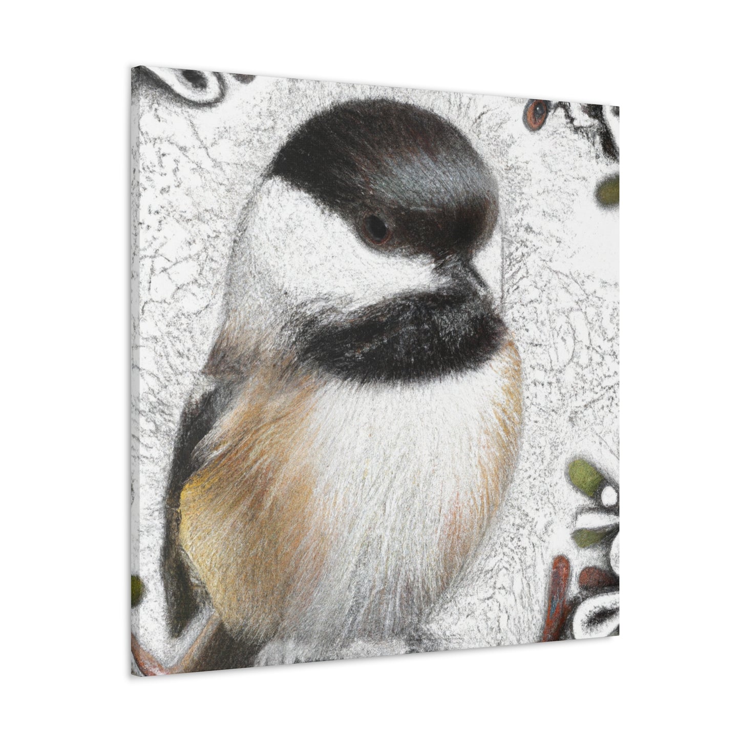 Black-Capped Chickadee Wonders - Canvas