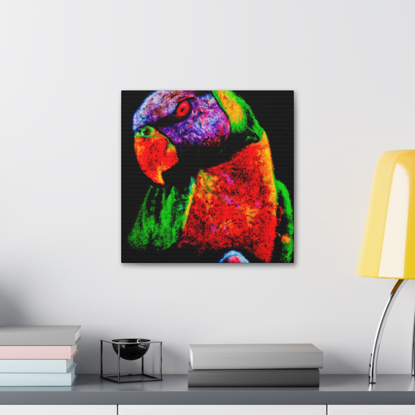 "Rainbow Lorikeet Revelry" - Canvas