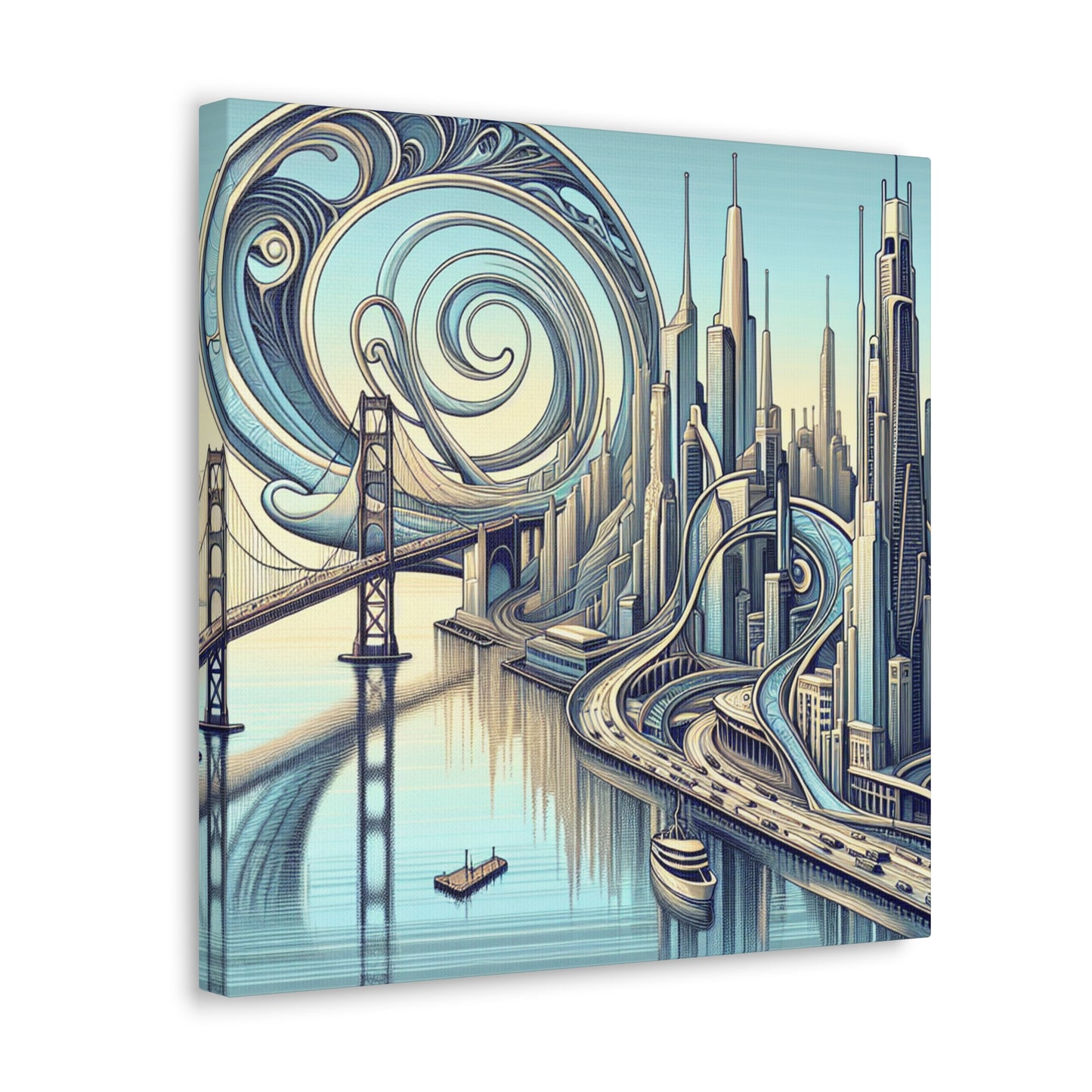 Golden City Whispers - Canvas