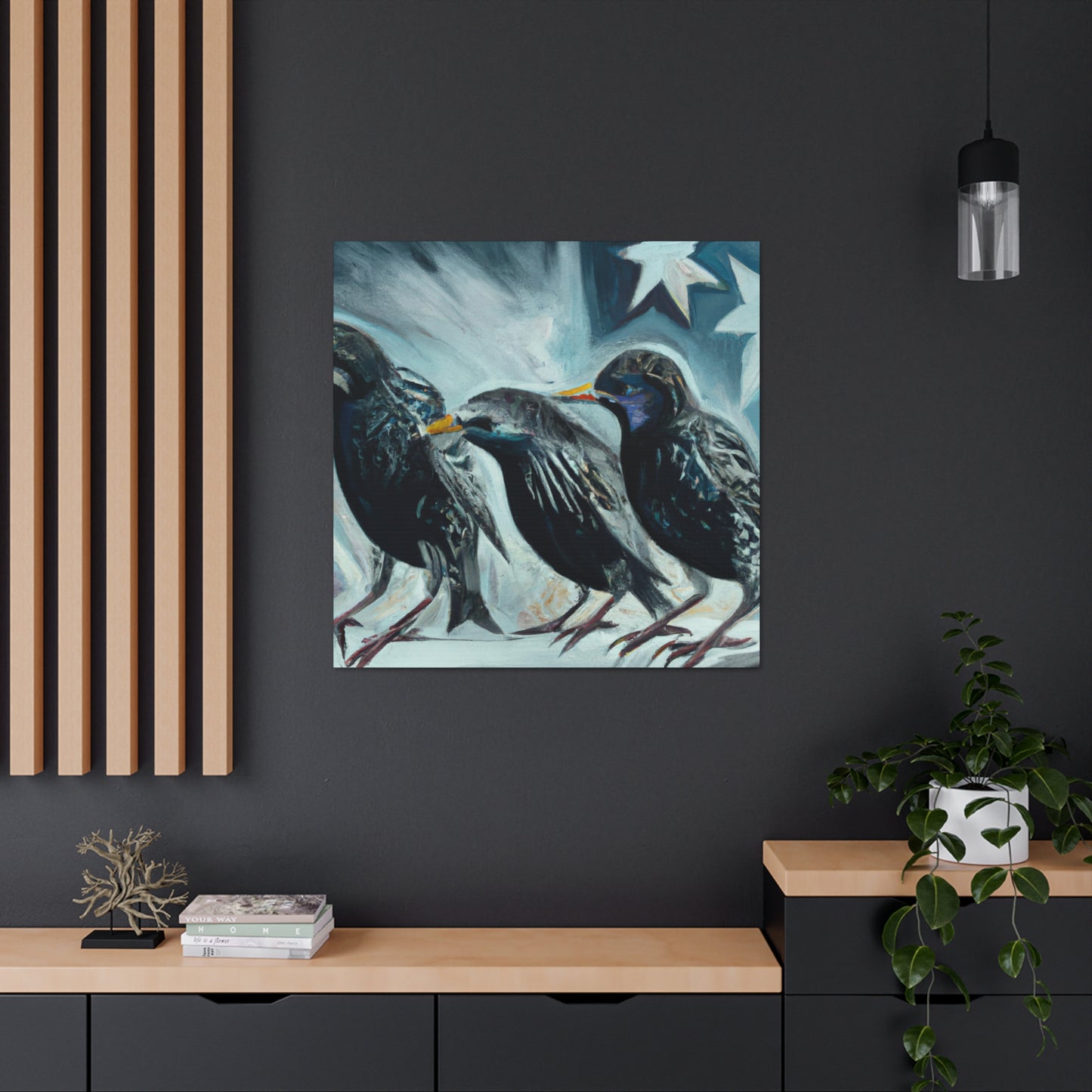 "Starlings in Expressionism" - Canvas