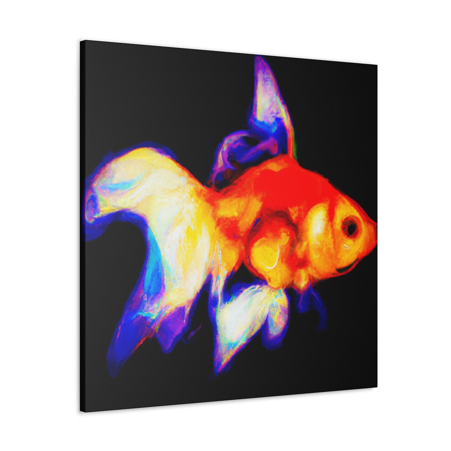 "Golden Fish Delight" - Canvas