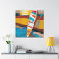 "Paddle Boarding Deco Style" - Canvas