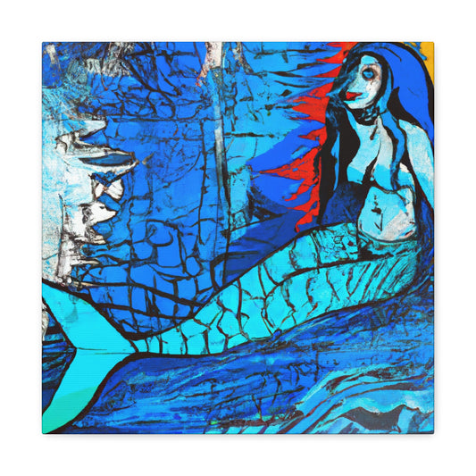 Mermaid in Moonlight - Canvas