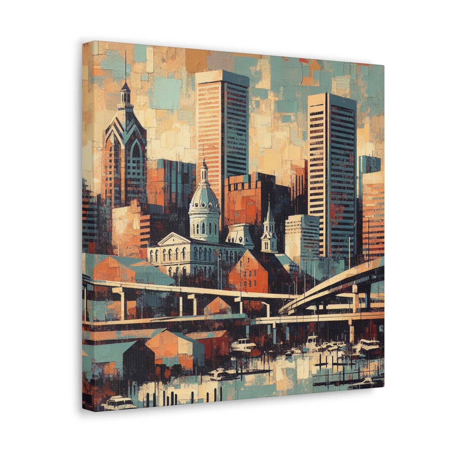 "Harbor City Vibrations" - Canvas