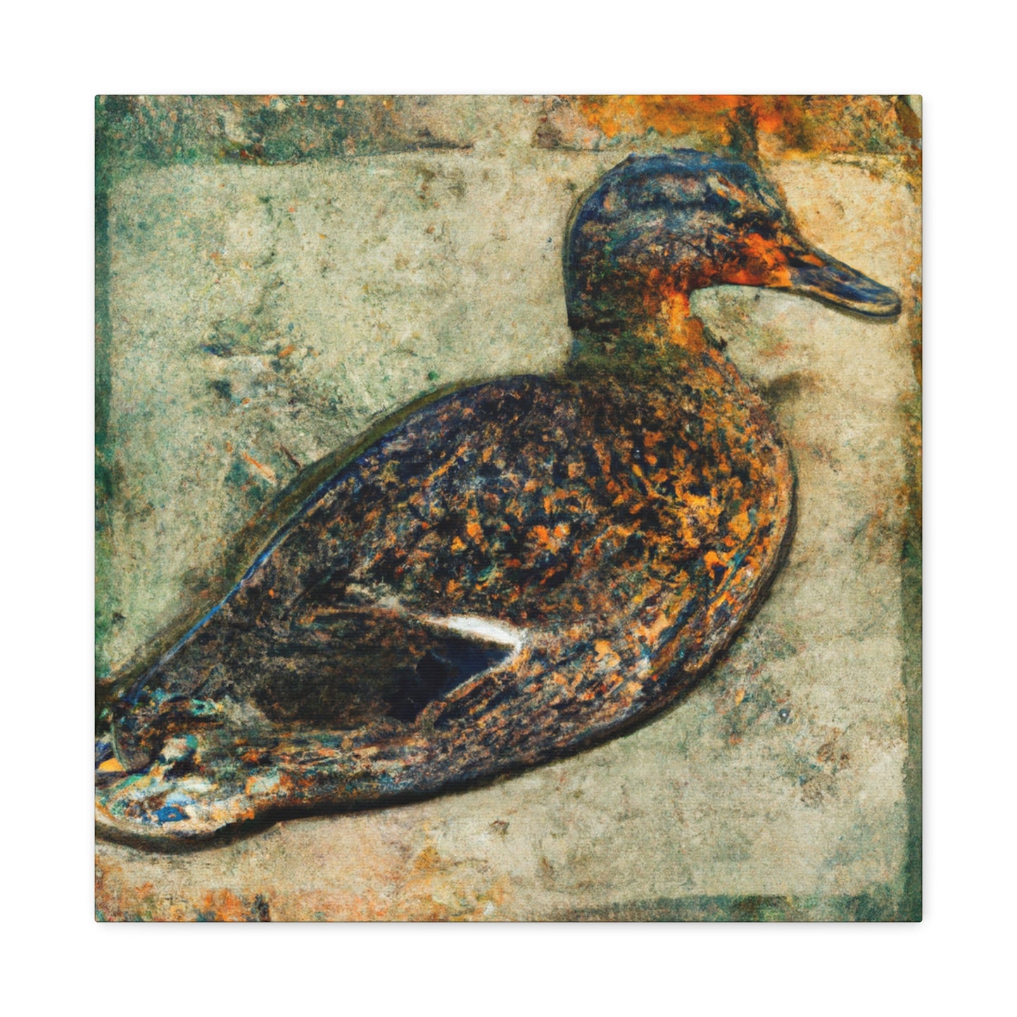 "Mallard Duck In Bloom" - Canvas