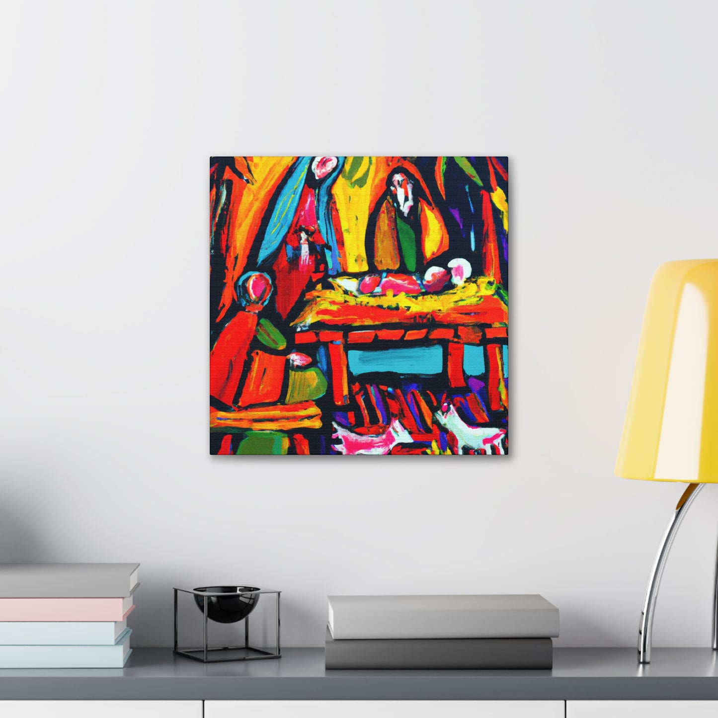 "Manger in Fauvist Hues" - Canvas