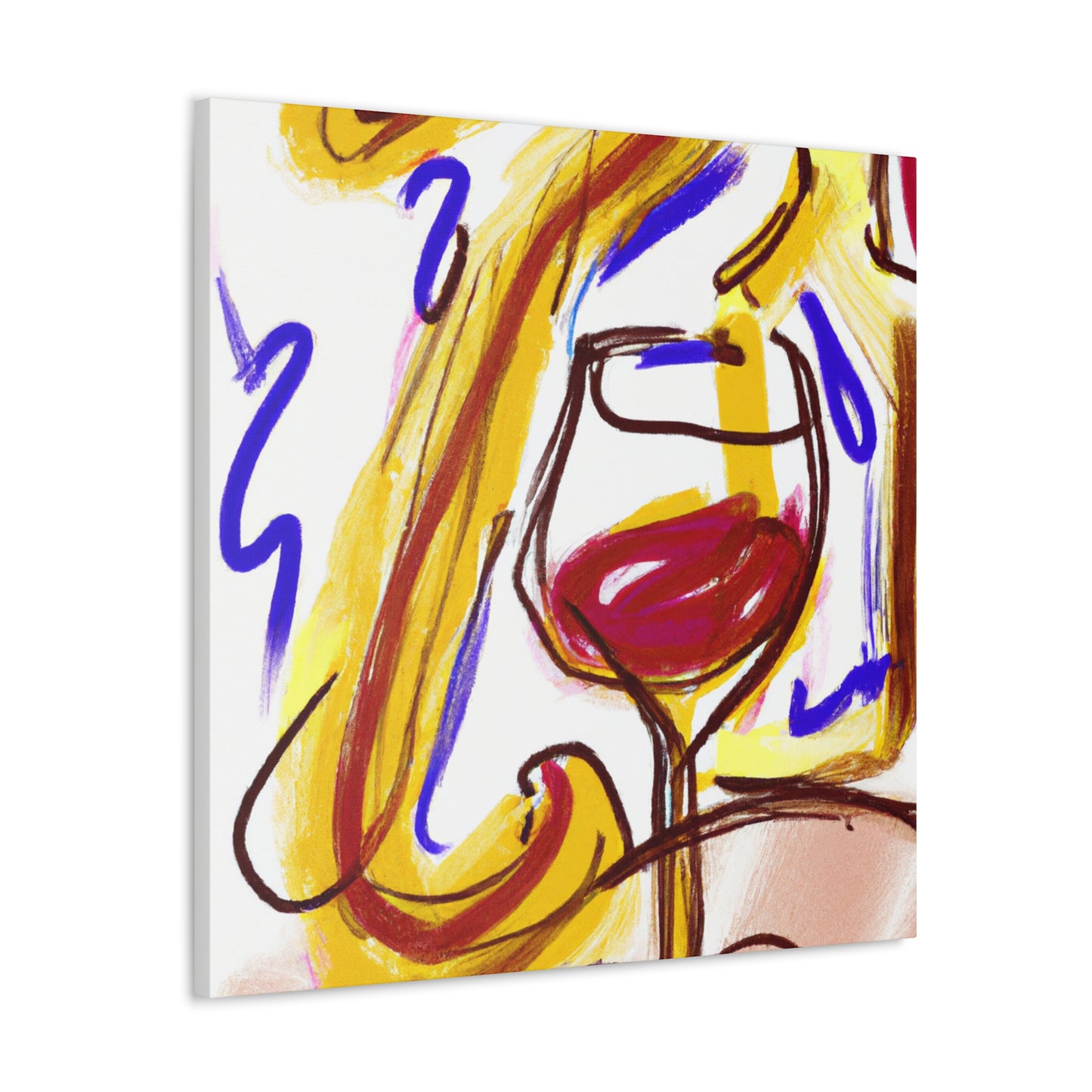 "Vintage Wine Impressionism" - Canvas