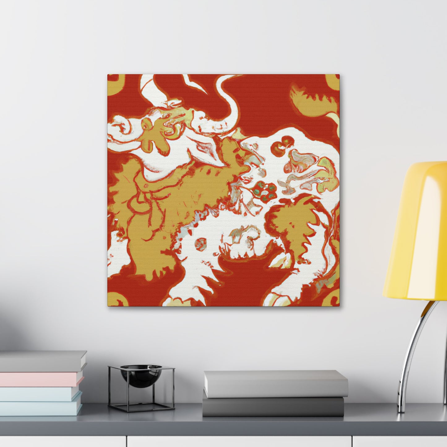 Yak Atop Mountain Peak - Canvas