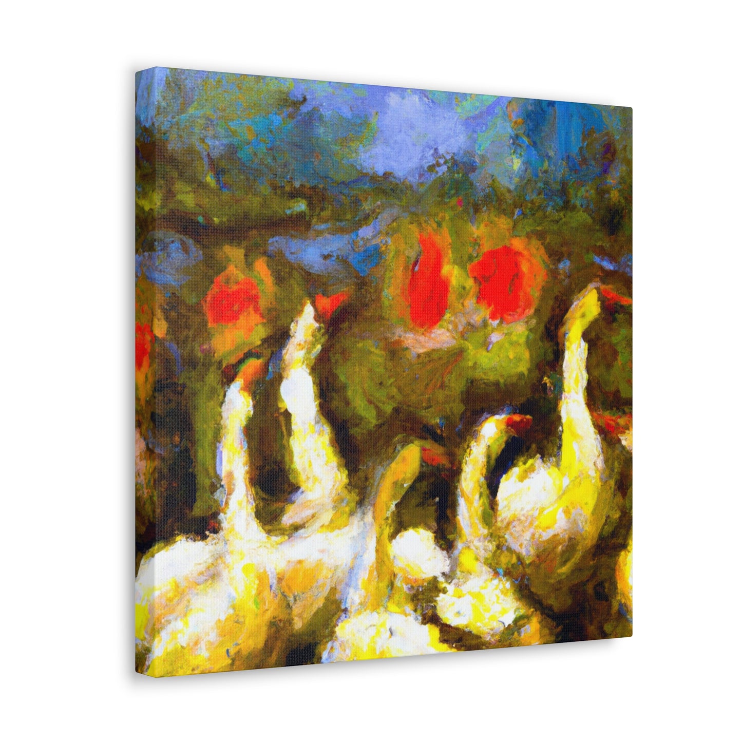 Geese on the Lake - Canvas