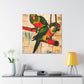 "Conures in Colorful Splendor" - Canvas